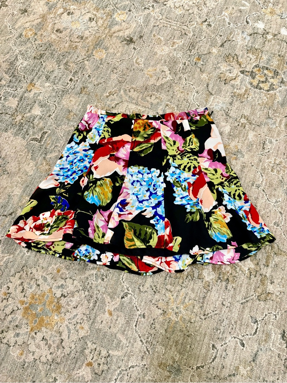 Show Me Your Mumu Skater Mini Skirt in the Midnight Botanical Floral